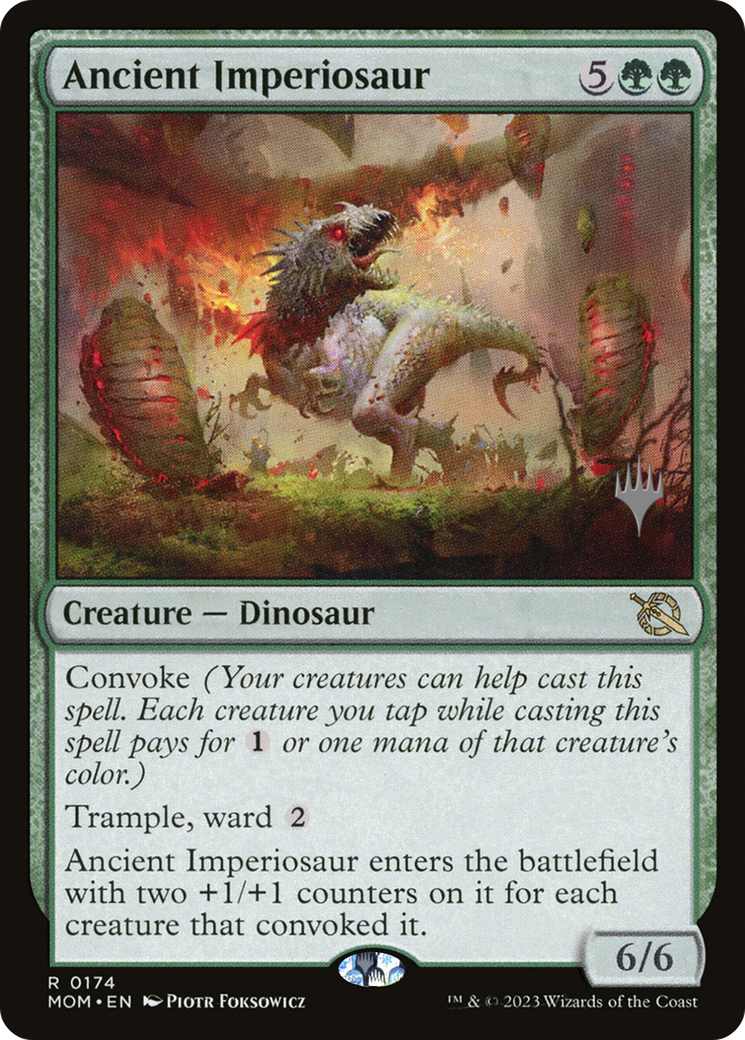 Ancient Imperiosaur (PPMOM-174) [Promo Pack: March of the Machine Promos] Foil