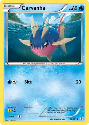 Carvanha (32/135) [Plasma Storm] Reverse Holofoil - Common