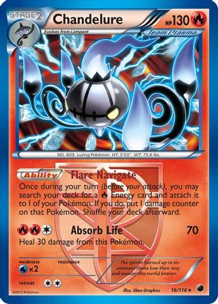 Chandelure (Team Plasma) (16/116) [Plasma Freeze] Reverse Holofoil - Holo Rare