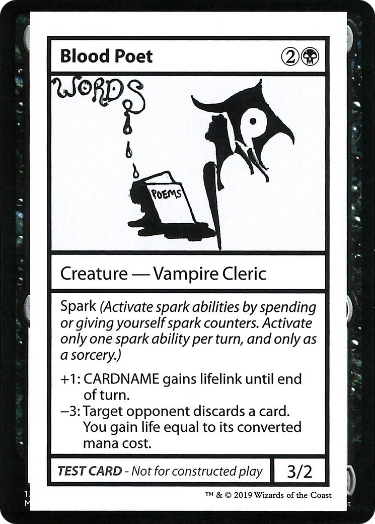 Blood Poet (No PW Symbol) [Mystery Booster Playtest Cards 2021]