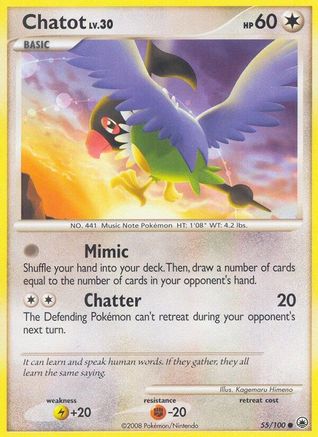 Chatot (55/100) [Majestic Dawn] Reverse Holofoil - Common