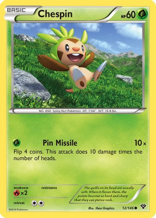 Chespin (012/146) [XY Base Set] Reverse Holofoil - Common