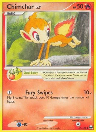 Chimchar (57/100) [Majestic Dawn] Reverse Holofoil - Common