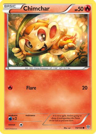 Chimchar (015/135) [Plasma Storm] Reverse Holofoil - Common