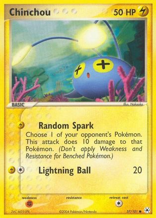 Chinchou (57/101) [Hidden Legends] Reverse Holofoil - Common