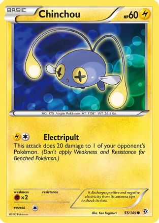 Chinchou (55/149) [Boundaries Crossed] Reverse Holofoil - Common