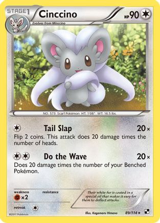 Cinccino (89/114) [Black and White] Reverse Holofoil - Rare