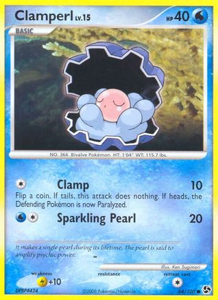 Clamperl (64/106) [Great Encounters] Reverse Holofoil - Common