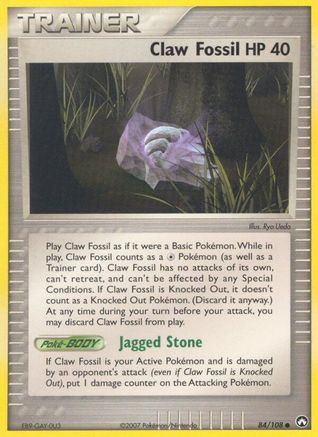 Claw Fossil (84/108) [Power Keepers] Reverse Holofoil - Common