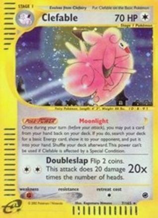Clefable (7/165) [Expedition] Holofoil - Holo Rare