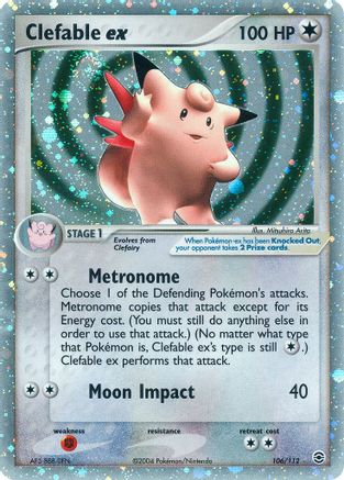 Clefable ex (106/112) [FireRed & LeafGreen] Holofoil - Ultra Rare