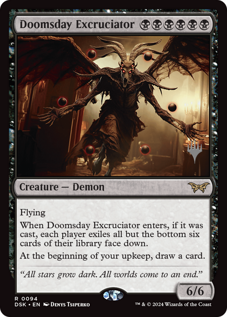 Doomsday Excruciator (PPDSK-094) [Promo Pack: Duskmourn: House of Horror Promos]