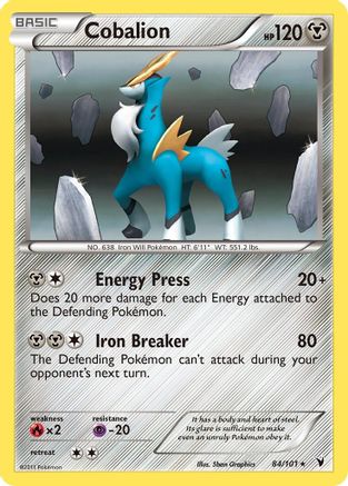 Cobalion (84/101) [Noble Victories] Reverse Holofoil - Holo Rare