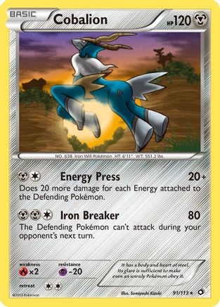 Cobalion (91/113) [Legendary Treasures] Reverse Holofoil - Holo Rare
