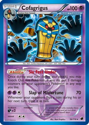 Cofagrigus (Team Plasma) (056/116) [Plasma Freeze] Reverse Holofoil - Holo Rare