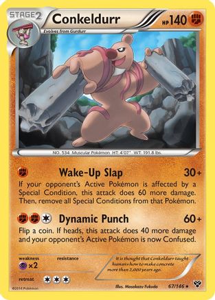 Conkeldurr (67/146) [XY Base Set] Reverse Holofoil - Rare
