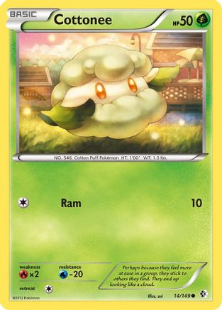 Cottonee (14/149) [Boundaries Crossed] Reverse Holofoil - Common
