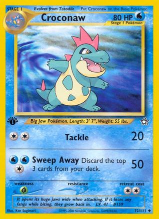 Croconaw (032/111) [Neo Genesis] 1st Edition - Uncommon