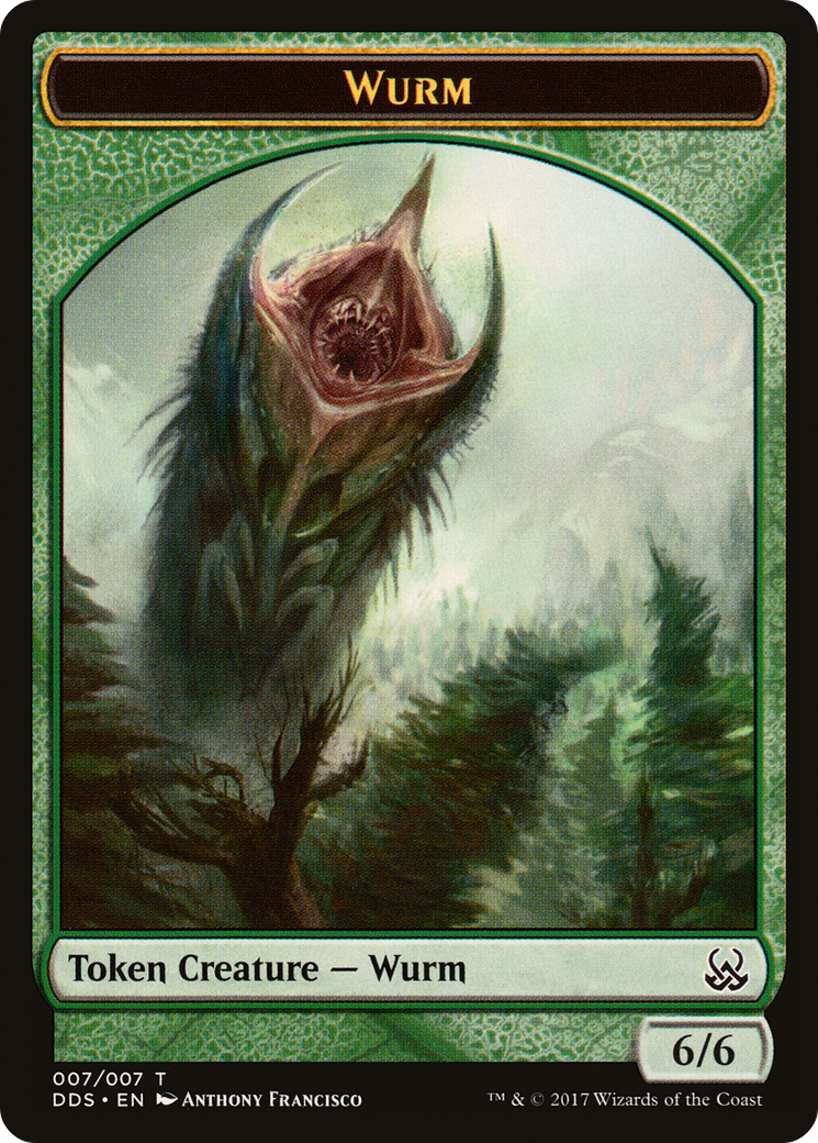 Wurm Token (DDS-007) [Duel Decks: Mind vs. Might Tokens]