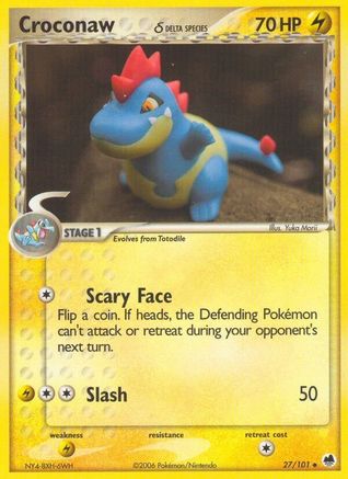 Croconaw (Delta Species) (027/101) [Dragon Frontiers] - Uncommon