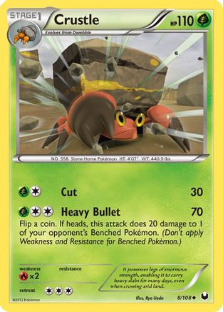 Crustle (8/108) [Dark Explorers] Reverse Holofoil - Uncommon