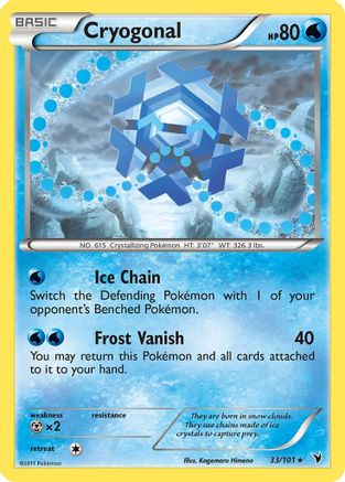 Cryogonal (33/101) [Noble Victories] Reverse Holofoil - Rare