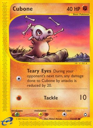Cubone (072/147) [Aquapolis] - Common