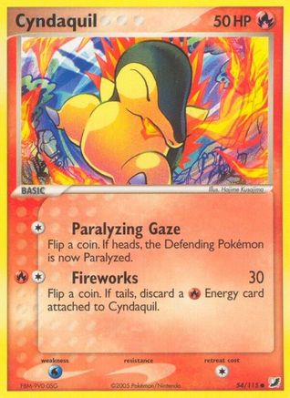 Cyndaquil (054/115) [Unseen Forces] Reverse Holofoil - Common