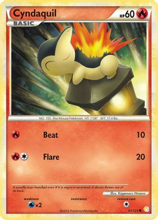 Cyndaquil (061/123) [HeartGold SoulSilver] Reverse Holofoil - Common