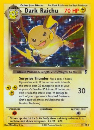 Dark Raichu (7/110) [Legendary Collection] Holofoil - Holo Rare