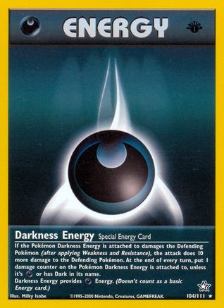 Darkness Energy (104/111) [Neo Genesis] 1st Edition - Rare