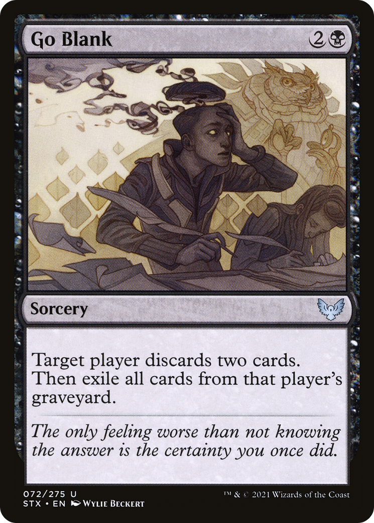 Go Blank (STX-072) [Strixhaven: School of Mages] Foil