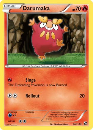 Darumaka (24/114) [Black and White] - Uncommon