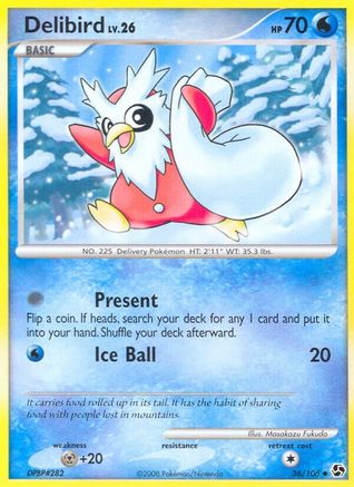 Delibird (36/106) [Great Encounters] Reverse Holofoil - Uncommon