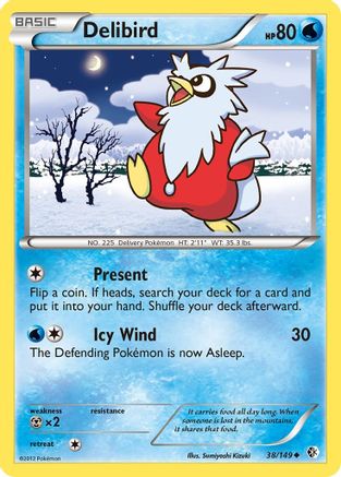 Delibird (38/149) [Boundaries Crossed] Reverse Holofoil - Uncommon