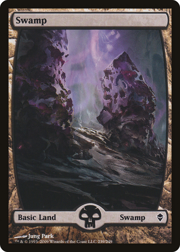 Swamp (239) - Full Art (ZEN-239) [Zendikar] Foil