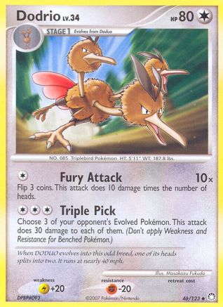 Dodrio (46/123) [Mysterious Treasures] Reverse Holofoil - Uncommon