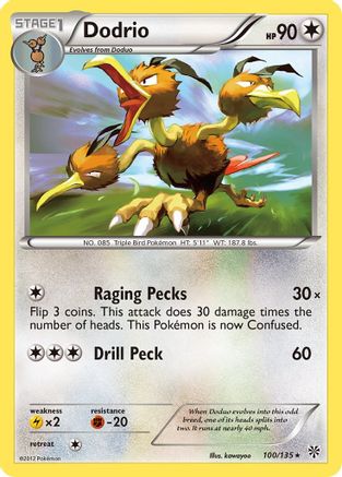Dodrio (100/135) [Plasma Storm] Reverse Holofoil - Rare