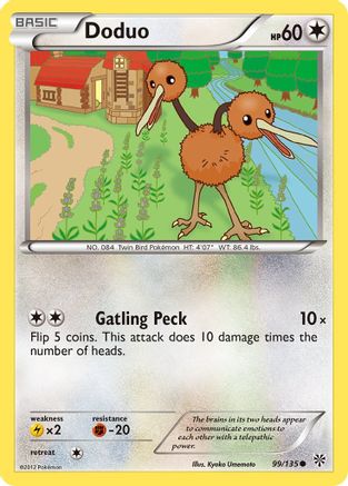 Doduo (99/135) [Plasma Storm] Reverse Holofoil - Common
