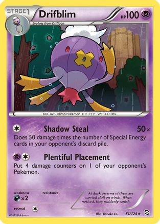 Drifblim (51/124) [Dragons Exalted] Reverse Holofoil - Rare