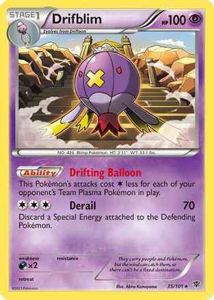 Drifblim (35/101) [Plasma Blast] Reverse Holofoil - Rare