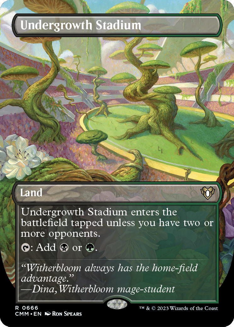 Undergrowth Stadium (Borderless) (CMM-666) [Commander Masters] Foil