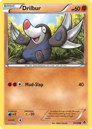 Drilbur (55/98) [Emerging Powers] Reverse Holofoil - Common