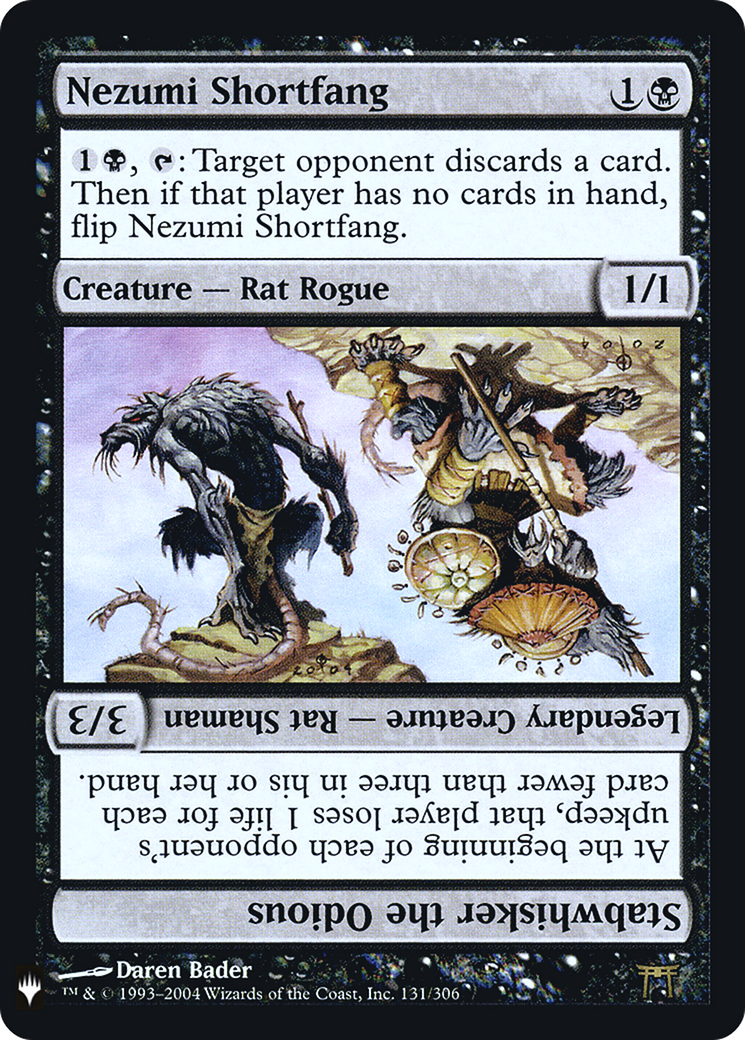 Nezumi Shortfang // Stabwhisker the Odious (LIST-CHK-131) [The List] Foil