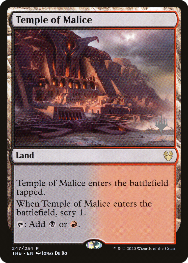 Temple of Malice (PPTHB-247) [Promo Pack: Theros Beyond Death Promos] Foil