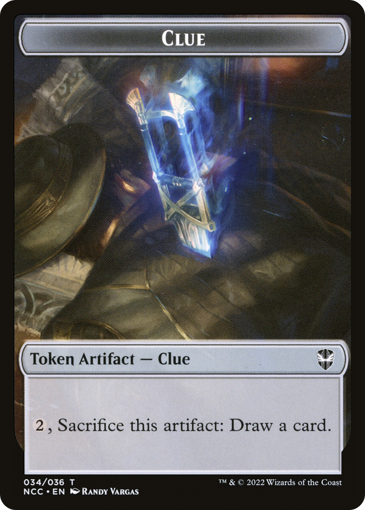 Clue (TNCC-034) [New Capenna Commander Tokens]