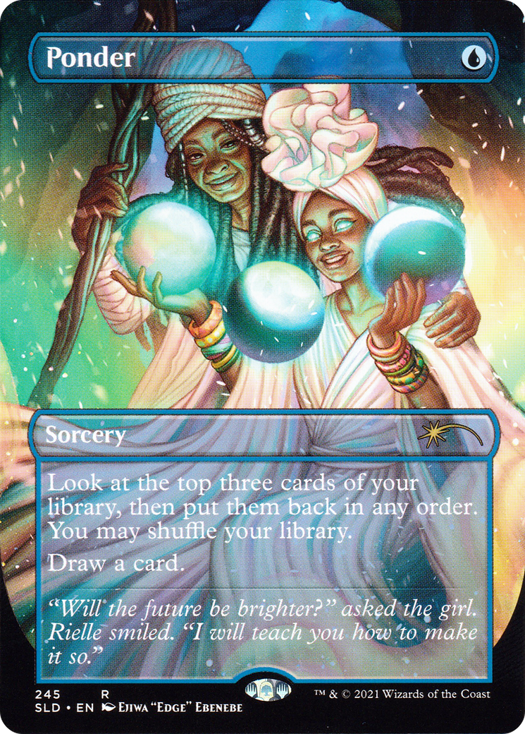 Ponder (SLD-245) (Borderless) [Secret Lair Drop] Foil