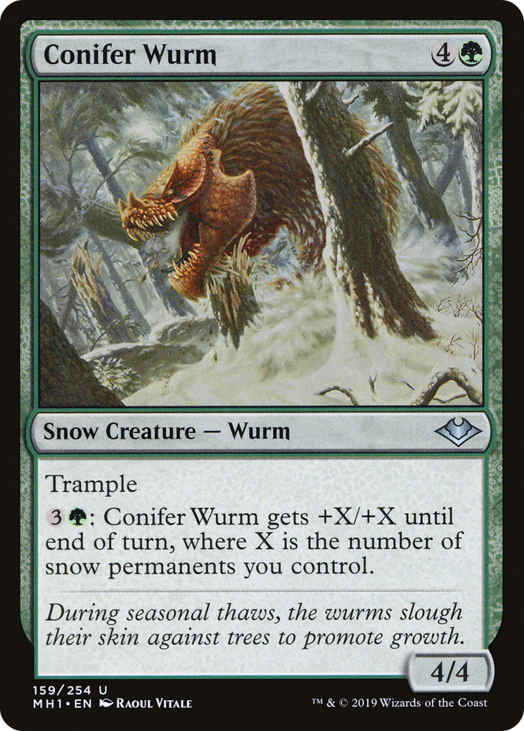 Conifer Wurm (MH1-159) [Modern Horizons] Foil