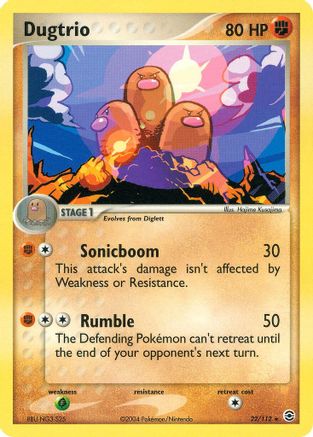 Dugtrio (22/112) [FireRed & LeafGreen] - Rare