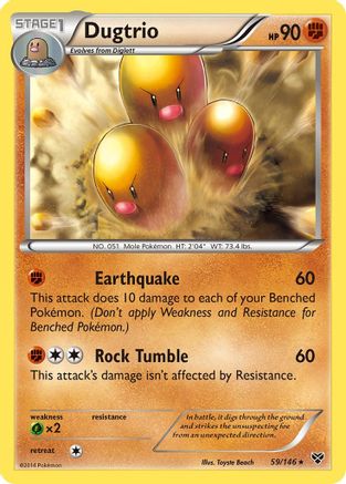 Dugtrio (59/146) [XY Base Set] - Rare